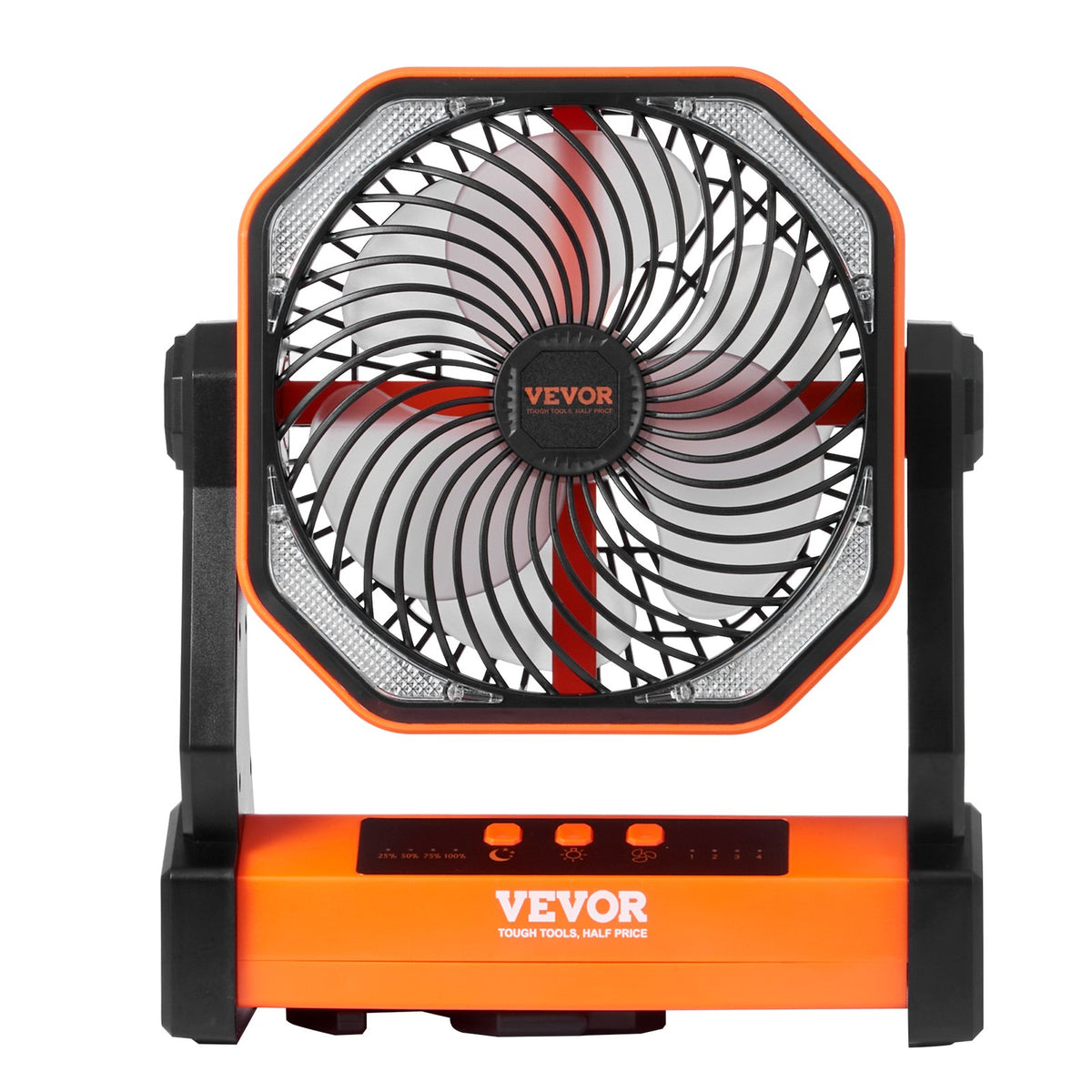 Portable Fan Rechargeable 8 Inch, Battery Powered Fan With LED Lantern, 4 Speeds Adjustable Portable Small Table Fan Personal, USB Battery Operated Fans For Travel Bedroom Home Camping Office