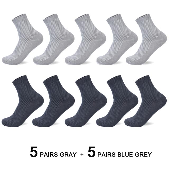 Bamboo Fiber Men Socks Business Breathable Male