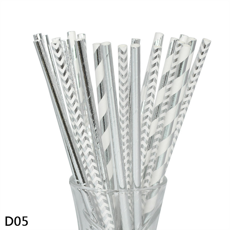Color paper straws bronzing straws