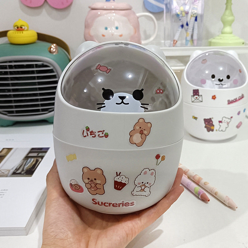 Student Dormitory Household Sundry Storage Box Waste Paper Bin