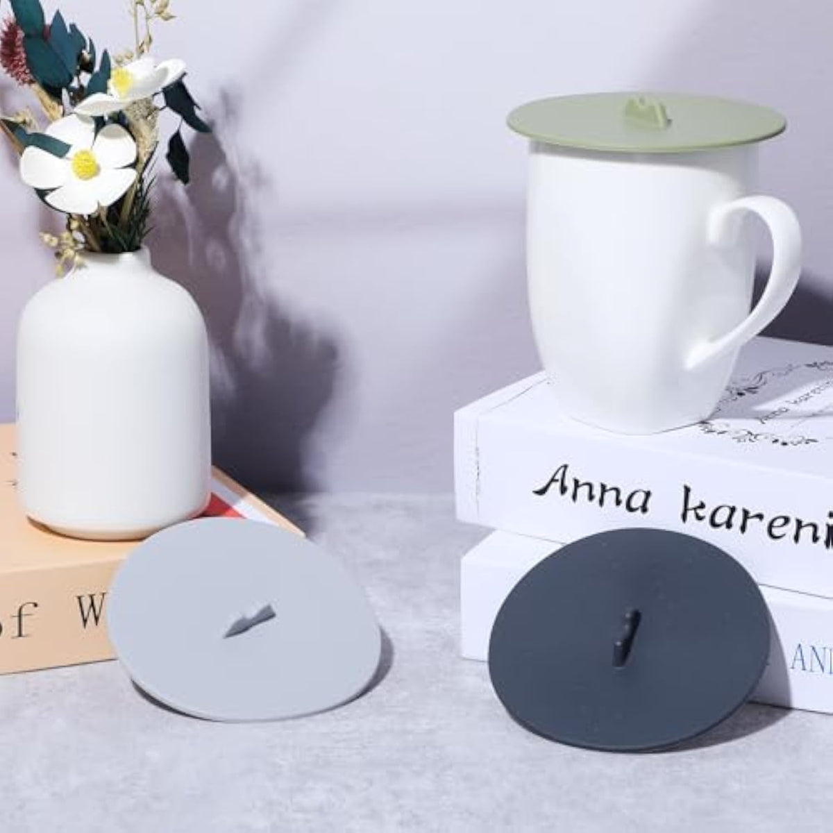 Silicone Lids For Cups, Silicone Cup Covers, Colored Universal Cup Lids, Reusable Mug Cover, Food Grade Dust-proof Airtight Seal Lids For Mugs Tea Cups Coffee Cup