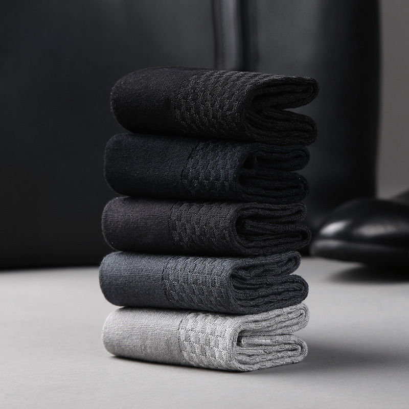 Bamboo Fiber Men Socks Business Breathable Male